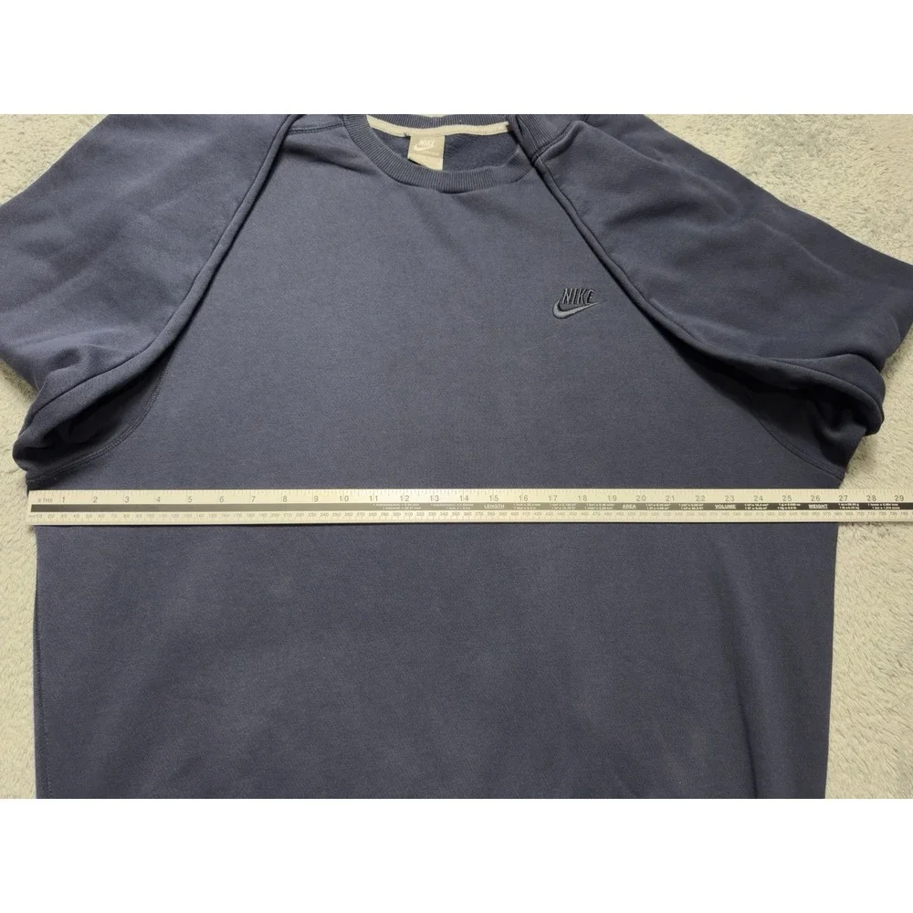 Vintage Y2K Nike Spellout Swoosh Logo Crewneck Sweatshirt Men's XL Pullover Navy